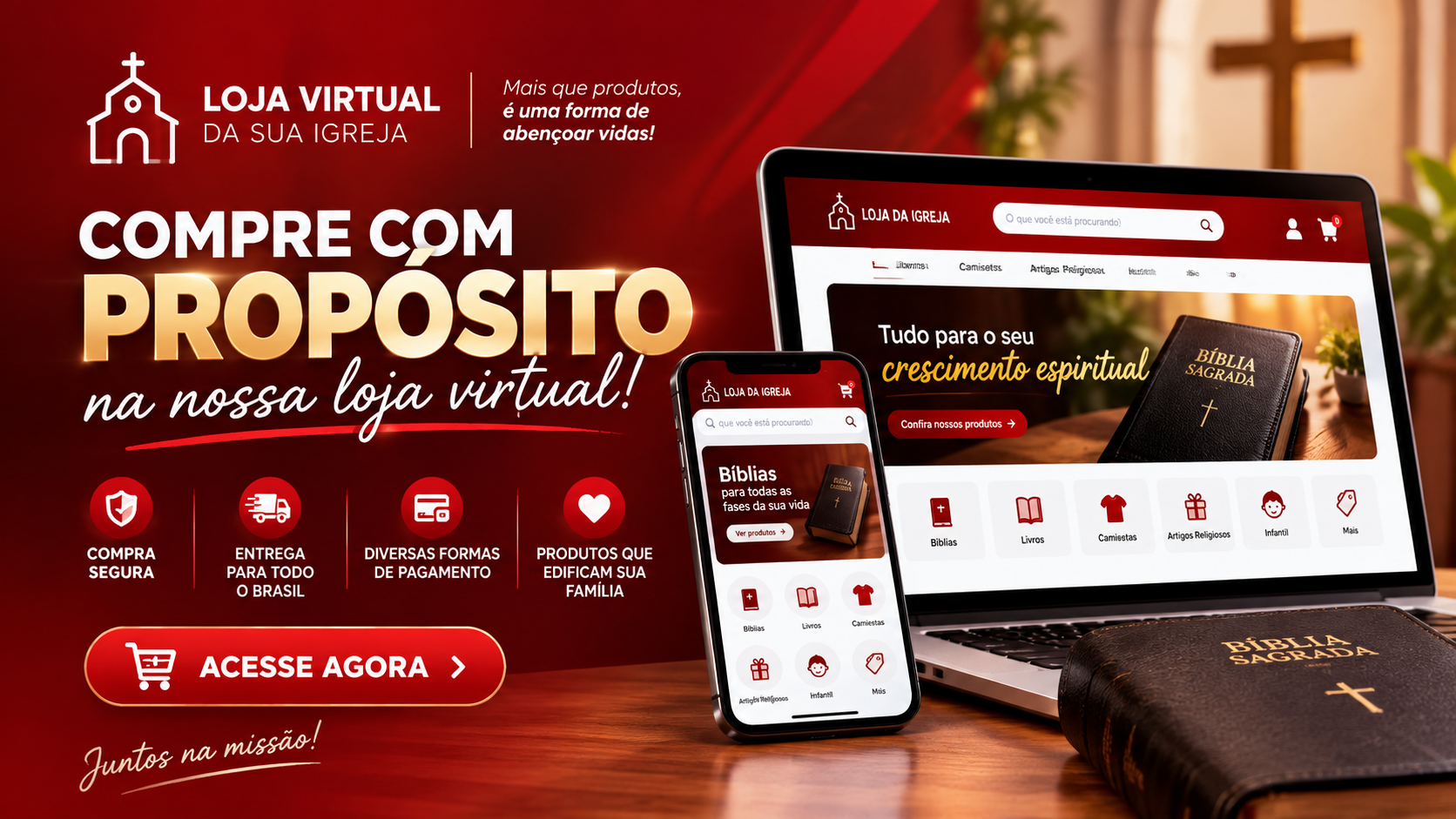 Landing page para divulgação de igreja